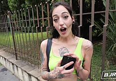 i'm giving bjraw brisen a facial with her skinny petite body and monster cock deepthroat