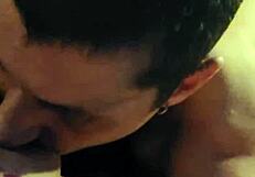 mature milf getting wet pussy licked and shaved.