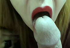Housewife gets double blowjob and creampie