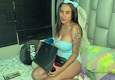 webcam model gets discovered by stepbrother in private session