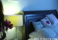 Foster stepdaughter pleads stepdad not to tell stepmom bout blowjob