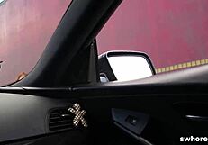 Amateur Redhead Whore Devours Outdoor Cock Sucking