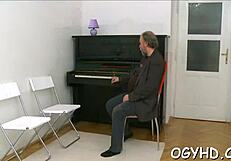 Perverted j gal enjoys old boner