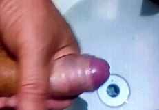 i'm completely hidden in the shower sink, watching and cumming to orgasm