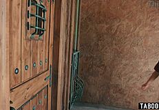 Teen surprises delivery girl with strapon