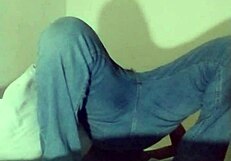 Spreading Legs On New White Bed For Intense Masturbation In Squid Position