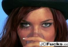 Jayden Jaymes masturbates her big tits. Hot solo fun.