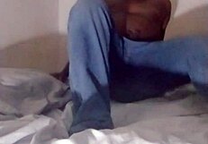 Spreading Legs On New White Bed For Intense Masturbation In Squid Position