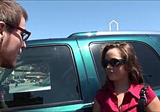 brunette 18 teen blowjob and fuck, bent over for big cock