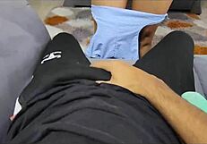 Pervertido tio de polla blanca en apuro me da tremenda follada a cambio de que no diga nada, coño cremoso full de semen agujero floreado!