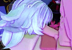 One of the best threesomes ever on roblox with fat whore blowjob and assfucking