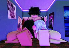 One of the best threesomes ever on roblox with fat whore blowjob and assfucking