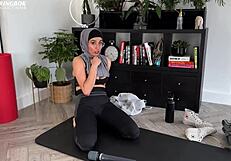 muslim aaliyah yasin is caught by her housemate and gets cum on her face