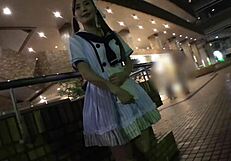 Cute japanese cosplayer secret video