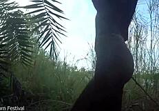 hot skinny african village girl naked, seeking dick outdoors?