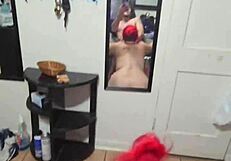 amber on her knees for daddy in a homemade couple scene