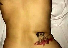 Skinny latina in hotel room