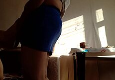 Did you see my MILF stepmom jerking off on my feet while I masturbate?