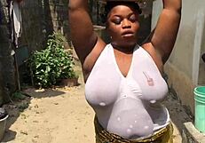 her big natural tits drive me crazy in outdoor anal