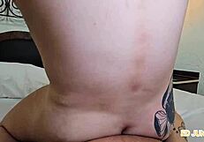 Latina receives strong anal creampie in pov