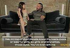 Brunette and tattooed bf give mind-blowing blowjob and rimming!