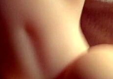 Blonde teen gets a surprise on her chest.