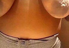 Brazilian Woman with Huge Natural Tits in Homemade Scene