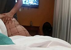 She begs him to fuck her hard, calling herself his bitch