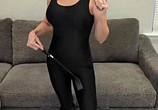 Wow, that ass in black bodysuit and hunter boots looks incredible!