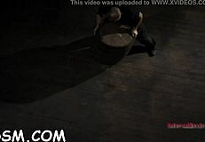 Blindfolded Angel GAGS on BIG COCK in CONTEST. Her TWAT gets SHOVELLED hard