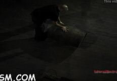 Blindfolded Angel GAGS on BIG COCK in CONTEST. Her TWAT gets SHOVELLED hard