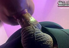 destiny drools while giving deepthroat blowjob to neighbor