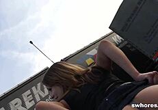 lucky catch gorgeous street slut fucked for little money
