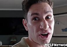 Sleepy MILF Sheena Ryder wakes to vibrating phone for 69.