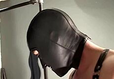 i tied maxine in the bondage dungeon with toys for squirting, her tight pussy is so sexy