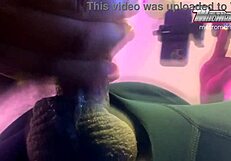 destiny drools while giving deepthroat blowjob to neighbor