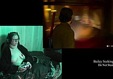 brunette with glasses and long hair plays naked alan wake 2 part 12 showing big natural tits and tattoo