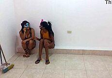 lazy employee chats with coworker, then boss's stepson joins for hot sex at work