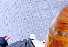 Depraved Stepfather Forces Cute Latina Daughter to Blowjob in Public KFC Restaurant, Cums on Her Wet Tits!