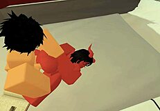 slut gets fucked by a random guy in roblox for first video.