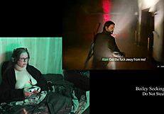 brunette with glasses and long hair plays naked alan wake 2 part 12 showing big natural tits and tattoo