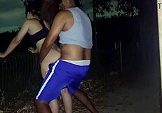 Night Run Turns into Park Sex!
