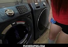 Stepbrother and Stepsister Make Up After a Fight in the Laundry Room