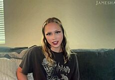 Sexy Hanah Quinn Spreading For Big Black Cock Therapy!