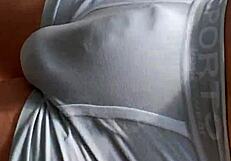 Tight Shorts Hiding Hard Cock in Public Outdoor