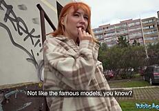 I Feel So Thrilled Picking Up This Russian Redhead With Big Natural Tits For Outdoor POV Fucking