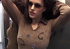 Melody Magic Enjoys Deepthroat Blowjob And Anal Gaping In Fishnet Lingerie While Sucking Cock On Bed.