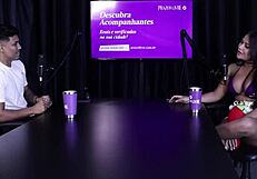 Morena safada gets her pussy licked after he mentions the weird video the client requested, loving sex in forbidden places by Fabricio Nunes on Sheer Red.