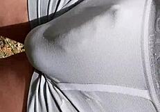 Tight Shorts Hiding Hard Cock in Public Outdoor