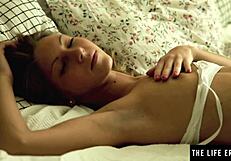 watch this pretty teen 18+ fingering her tight shaved pussy and ass with vibrator and socks on